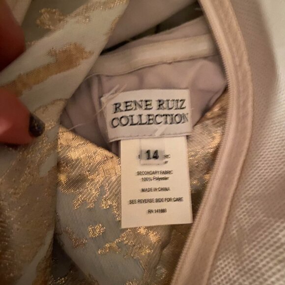 Rene Ruiz Collection shades of gold and silver gown . Mother of the Bride dress - Picture 6 of 6